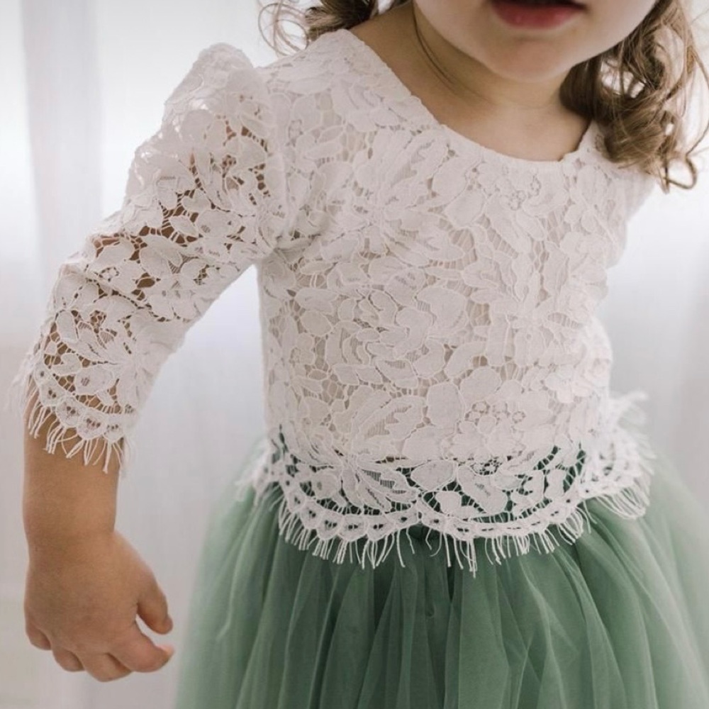 Handmade Baby Girl Lace Top Blouse Shirt Formal